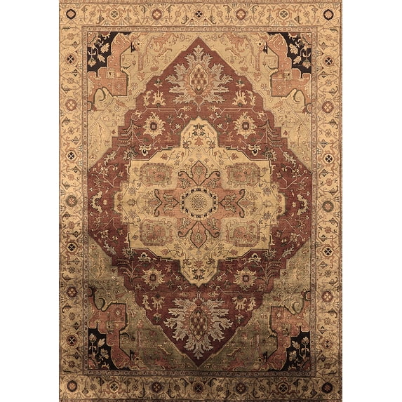 Ahgly Company Indoor Rectangle Oriental Brown Industrial Area Rugs, 3' x 5'