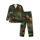 thumbnail image 1 of Fotbe Intellectual Frog Pond Pijama de Hombre con Estampado de Manga Larga, Conjunto de 2 Piezas, Ropa de Dormir Suave y Cómoda con Bolsillos-Small, 1 of 7