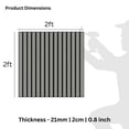 thumbnail image 5 of Dundee Deco Acoustic Panels, Wooden Slats for Decor and Noise Reduction - 3D Wall Panels or Ceiling Panels - Rhino Grey - Set of 2, Covers 7.8 sq ft, 5 of 7