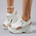 thumbnail image 1 of MKLEKYY Sandalias Cómodas de Suela Gruesa para Mujer, Sandalias de Verano de Malla Transpirable Con Tacón Inclinado y Boca de Pez para deportes y Ocio. 445, 1 of 5