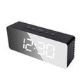 thumbnail image 2 of pitrice Plastic Digital Alarm Angle Adjustable Acrylic Screen 5V 2A Cable Power Projector Clock Home Hotel Thermometer Clocks White Light Type 2 1Set, 2 of 6