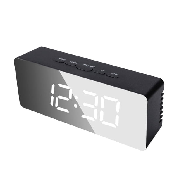 Advancent Plastic Digital Alarm Portable Angle Adjustable LED Acrylic Clock Clocks Projector Function Screen Indoor Thermometer Memory Electrodomésticos Luz blanca tipo 2