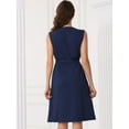 thumbnail image 3 of DARING DIVA Sleeveless A-Line Dress L Dark Blue, 3 of 6