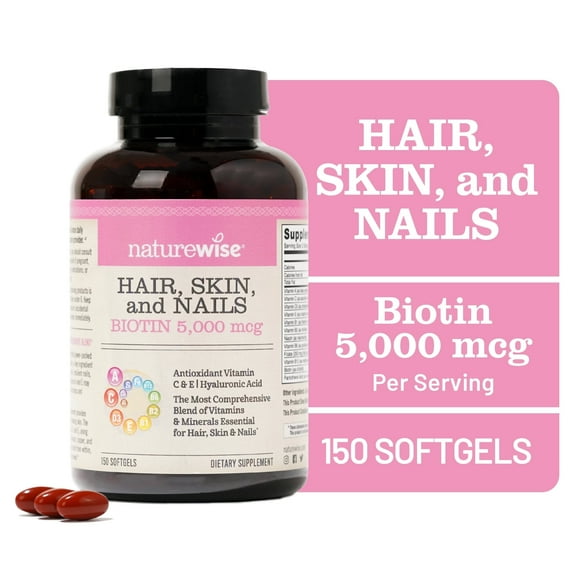 NatureWise Hair Skin & Nails - Biotin   Multi Vitamin - 150 Softgels[50-Day Supply]