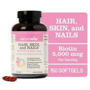 NatureWise Hair Skin & Nails - Biotin + Multi Vitamin - 150 Softgels[50-Day Supply]
