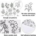 thumbnail image 6 of 100Pcs Flowers Plants Water Soluble Embroidery Stabilizers Hand Sewing Stick and Stitch Transfers Paper Wash Away Pre-Printed Self Adhesive Patterns for Bags Cloth Sewing Lovers Beginner, 6 of 6