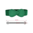 thumbnail image 3 of Cinturón elástico de cuero sintético con hebilla en forma de 8 INSPIRE CHIC para ajustar la cintura de dama, medida de cintura: 37"/93.5cm-49"/124cm Verde, 3 of 7