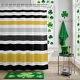 thumbnail image 5 of Shower Curtain, Watercolor Classic Stripe Waterproof Shower Curtain Set with Hooks for Bathroom Showers,Stalls and Bathtubs,72x72In Grey Black Yellow Lines, 5 of 9
