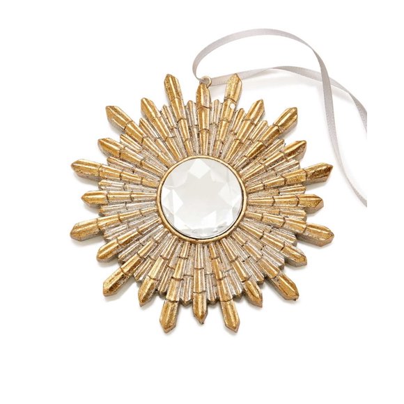 Holiday Lane Gold-Tone Snowflake With Faux Jewel Ornament