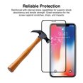 thumbnail image 4 of Apple iPhone XS Screen Protector, BoxWave [ClearTouch Glass Ultra] 9H Tempered Glass Screen Guard w/ Colored Border for Apple iPhone XS, 11 Pro, X - Jet Black, 4 of 5