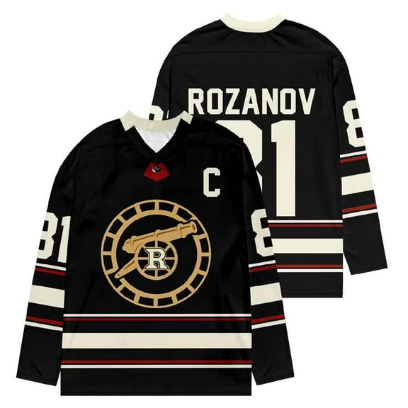 Heated Rivalry Merch Rozanov 81 Hockey Black Jersey – Unisex  Long Sleeve Pullover Sports Streetwear Top for TV Series Fans
