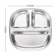 thumbnail image 7 of Homerr Stainless Steel Dinner Plate Safe Baby Feeding Dish Cartoon Design Stainless Steel Dinner Plate for Kids Children Compartment Tray, 7 of 7