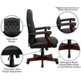 thumbnail image 5 of Emma + Oliver Martha Washington Black LeatherSoft Executive Swivel Office Chair with Arms, 5 of 12