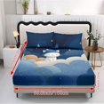 thumbnail image 2 of Xixirimido Cute Cat Starry Night Print 3Pcs Fitted Sheet Set Soft Bed Sheet with 2 Pillowcases Wrinkle Resistant Bedding Set Breathable Mattress Sheets, Queen Size, 2 of 5