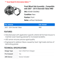 thumbnail image 2 of Front Wheel Hub Assembly - Compatible with 2007 - 2014 Chevy Tahoe 4WD 2008 2009 2010 2011 2012 2013, 2 of 2