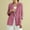 Red, variant on ZZwxWA Womens Spring Summer Coat Cotton Linen Blazer Suit Cardigan Jacket Women Casual Solid Color 3/4 Sleeves Jackets