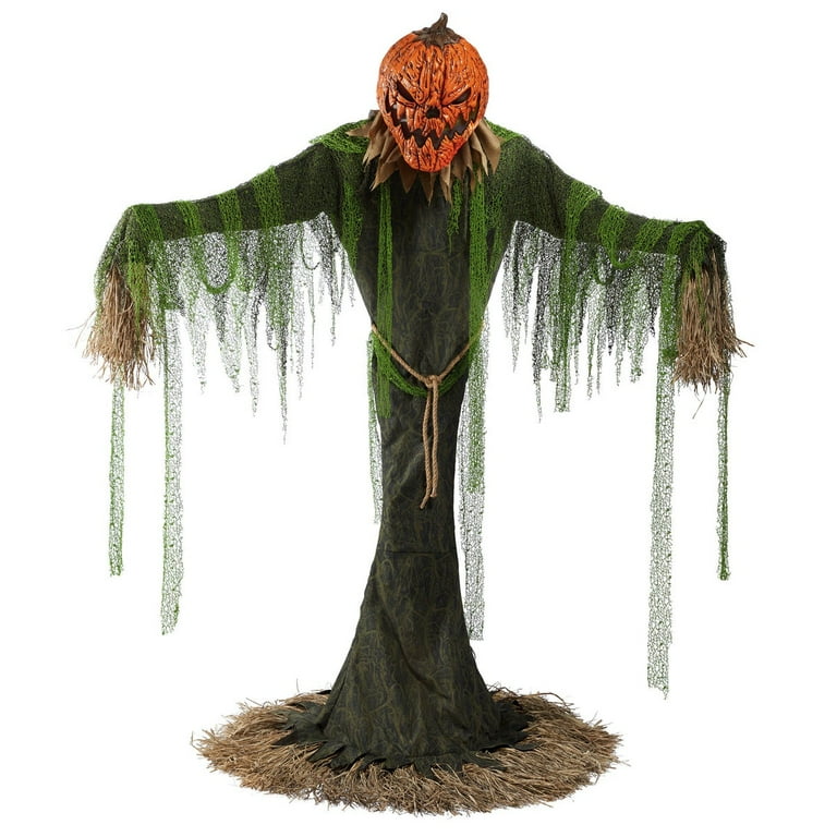 7' Animated Pumpkin Scarecrow - Walmart.com