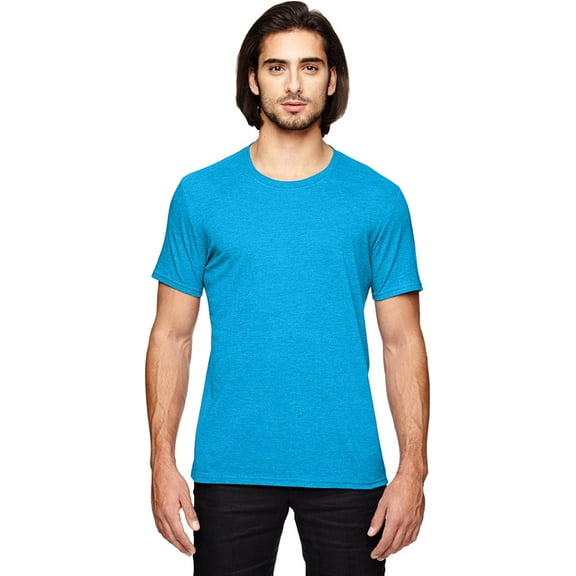 6750 Anvil Mens Triblend Short Sleeves Crew Neck Tee Top T-Shirt BLUE 2XL