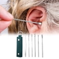 thumbnail image 1 of Limited Time Qaailabf Stainless Steel Ear Pick Set Of 6 - Leather Case Included With Ear Cleaner Spring Ear Earwax Removal Tools For Ear Care, 1 of 7