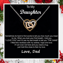 To My Daughter Necklace from Dad Birthday Graduation Christmas Gift