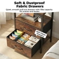 thumbnail image 4 of Alvantor Bedside Table Charging Station Nightstand with Fabric Drawers, End Side Table for Bedroom Living Room, 4 of 7