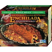 Amy's Frozen Meals, Black Bean Enchilada Whole Meal, Made With Organic Black Beans and Vegetables, Gluten Free Microwave Meals, 10 Oz