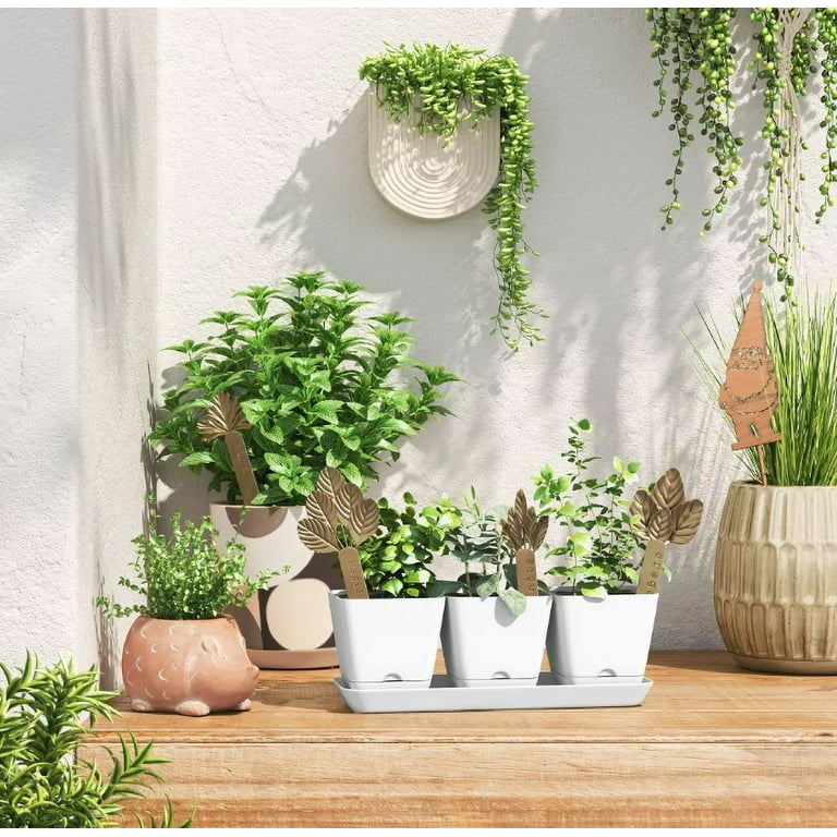 4pc Metal Herb Marker Set Gold - Smith & Hawken - Walmart.com