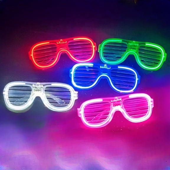 LED Glow in the Dark Glasses Light Up Glasses for Neon Parties, Birthdays, Halloween, Raves, and More (50 Packs)