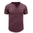 thumbnail image 2 of MuXiKeJi Clothes Men's Linen T Shirts Short Sleeve Heavyweight Crewneck Shirts Cotton T-Shirts Workout Casual Tops Fashion Casual Stretch Tees, 2 of 7