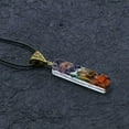 thumbnail image 3 of K-KED 7 Chakra Natural Colorful Quartz Crystal Pendant Orgone Energy Gravel Necklace-default, 3 of 9