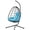 Light Blue, variant on SESSLIFE Outdoor Indoor Egg Chair with Stand, Rattan Hangging Egg Chair with Thick Cushion and Headrest for Bedroom, Porch, Garden, Balcony, Patio, Blue