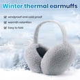 thumbnail image 3 of Opolski Lightweight Earmuffs Winter Thermal Ear Warmer for Outdoor Cycling Skiing Camping Warm Earmuffs Windproof Soft Furry Foldable Grey, 3 of 8