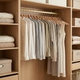 thumbnail image 3 of Unique Bargains 2Pcs Plastic Durable Space Saving Nonslip Hangers Beige 15.2x8.7inch, 3 of 6