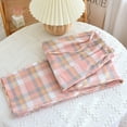 thumbnail image 4 of ABATAB Pajama Pants for Women Plaid Soft Lounge Comfy Sleepwear Drawstring Loose Fit Casual Pj Bottoms with Pockets, 4 of 4