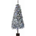 thumbnail image 1 of Snow-Flocked Pre-Lit Christmas Tree, Realistic PE Spruce with Dense Branch Tips for Luxury Holiday Display, 1 of 7