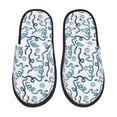 thumbnail image 2 of KLL Hand Drawn Snake Slippers for Women Men House Slip on Indoor Outdoor Bedroom Furry Fleece Lined Ladies Comfy Anti-Skid Rubber Hard Sole-Medium, 2 of 8