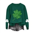 thumbnail image 4 of Clothing! Yajing Sweatshirt for Women St Patricks Day Shirt Women Lucky Shamrock St Patrick Sweatshirts Crewneck Oversized Long Sleeve Shirts S Green, 4 of 5