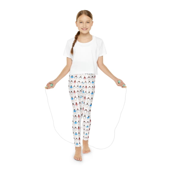 Christmas Winter Penguins - Youth Full-Length Leggings (AOP)