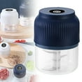 thumbnail image 2 of Electric Garlic Chopper, Rechargeable Mini Food Processor for Mincing Garlic, Onion, Herbs and Nuts, Easy to Clean, 5.1X3.5In (1Pcs) Blue, 2 of 9
