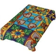 thumbnail image 5 of Coolnut Mexican Talavera Tablecloth, Waterproof Washable Polyester Square Table Cover, Durable Tablecloth for Kitchen Dining Table Party Decor, 54"X 72", 5 of 7