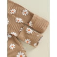 thumbnail image 6 of Suealasg Newborn Baby Girl Footies Romper Warm Long Sleeve Flower Print Jumpsuit +Headband 3 6 9 Months Infant Girl Fall Winter Clothes, 6 of 6