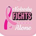 thumbnail image 4 of Inktastic Breast Cancer Awareness Nobody Fights Alone Pink Ribbon Boys or Girls Baby Bib, 4 of 4