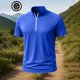 thumbnail image 5 of pstuiky camisetas de hombre, Camiseta deportiva de verano para hombre, de color liso, ajustada, con cremallera, de manga corta y cuello alto camisas casuales para hombre xxxl, 5 of 5