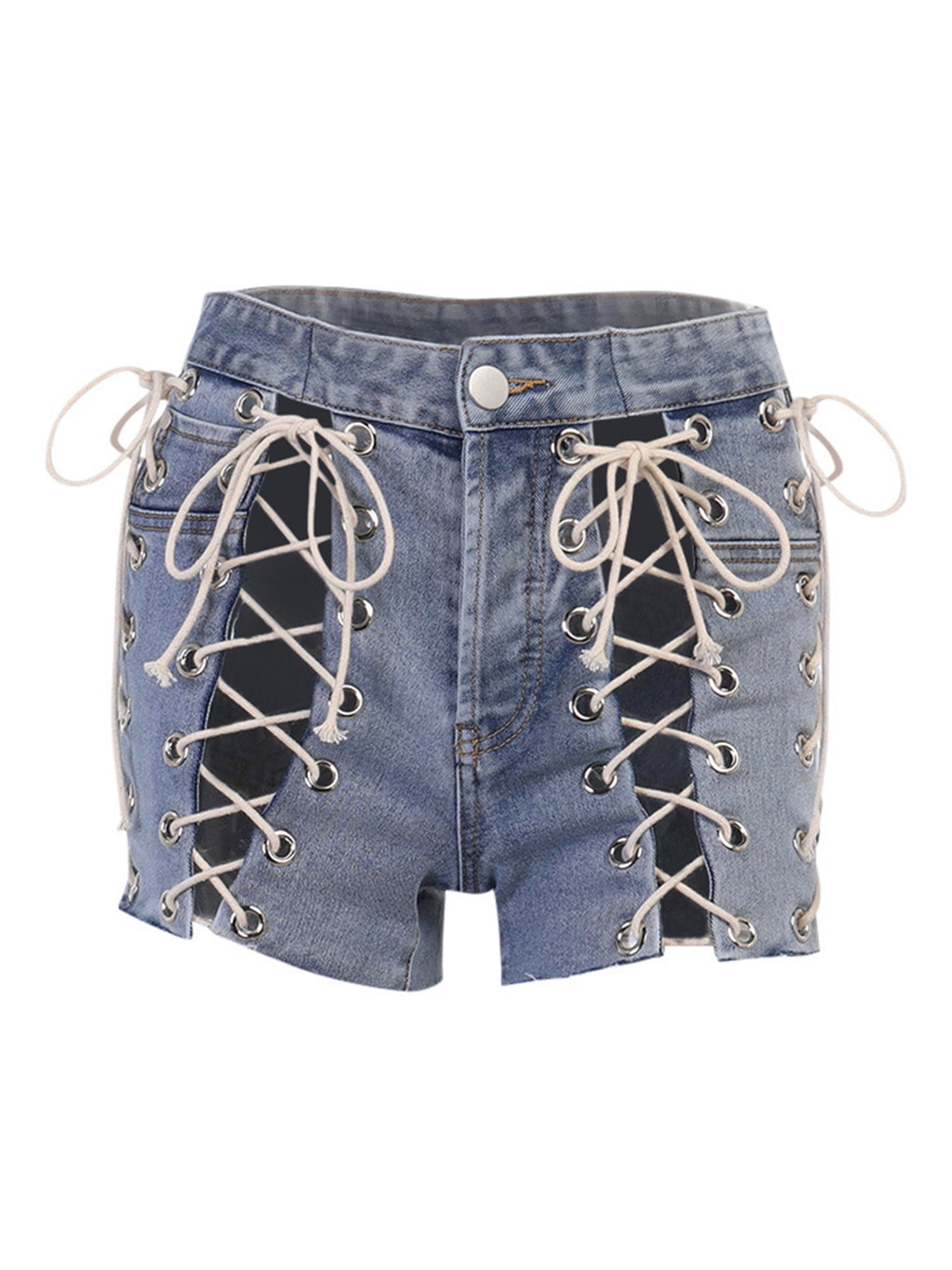 hirigin Women High Rise Denim Shorts 