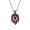 Pink no chain, variant on Men's Stainless Steel Personality Non-mainstream Rhombus Round Blue Demon Devil's Eye Gemstone Pendant Necklace, Vintage Punk Free Chain