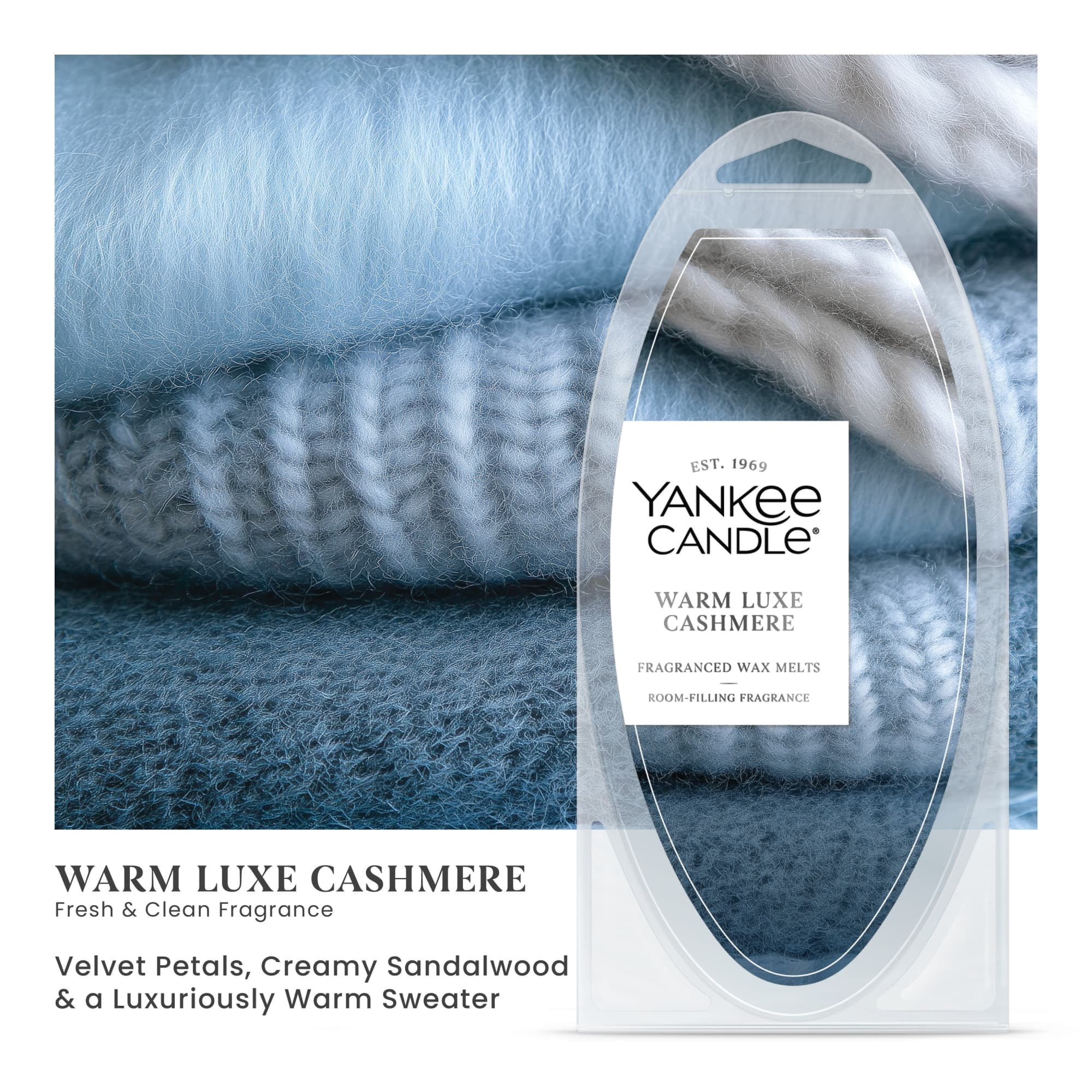 (2 pack) Yankee Candle Warm Lux Cashmere Fragranced Wax Melts (Single Pack)