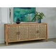 thumbnail image 3 of Treasure Trove Augustine Brown & Jute Four Door Wood Credenza, 3 of 8