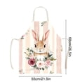 thumbnail image 3 of BAOPAI Easter Bunny Print Apron for Kitchen Cooking and Festive Parties Made from Soft Durable and Breathable Polyester Material for Festive Decorations, 3 of 6