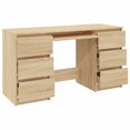 thumbnail image 3 of vidaXL Writing Desk Sonoma Oak 140x50x77 cm Engineered Wood, 3 of 5