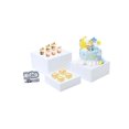 thumbnail image 1 of Buffet Risers Yienopoke, 3 cajas cúbicas acrílicas anidadas, blancas, 1 of 9